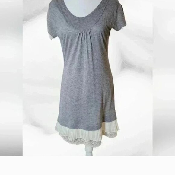 Galliano Gray and Cream Dress - Picture 1 of 6